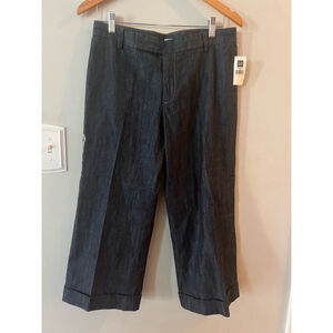 Women's Gap Denim Cropped Pants Size 8 Blue- Vintage